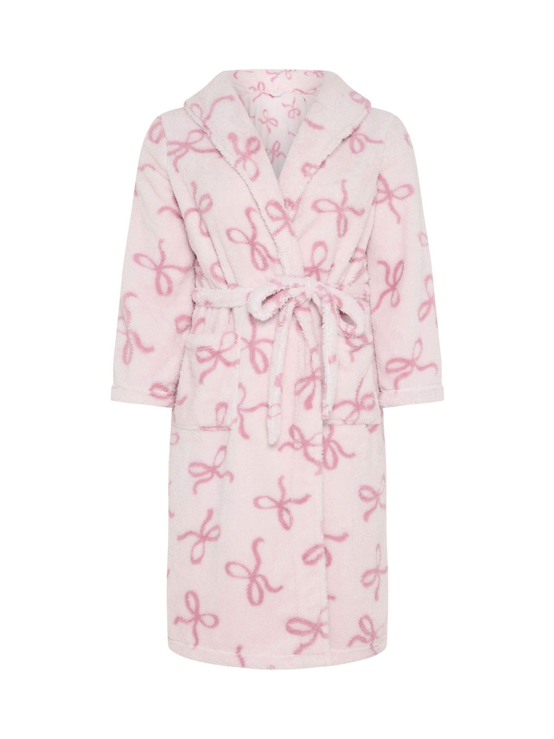 Yours Curve Fluffy Strikken Sjaalkraag Badjas