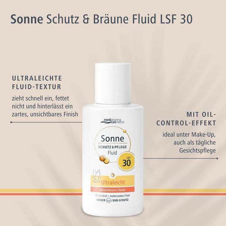 Sonne Schutz & Pflege Fluid ultraleicht LSF 30, 50 ml
