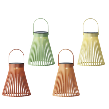 Solar LED lantaarn 18,5 cm hoog diverse kleuren