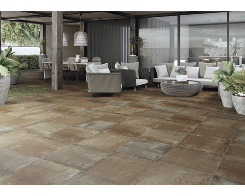 Porseleinen terrastegel Smartgrip Cotto Uni gerectificeerde rand 60 x 60 x 2 cm