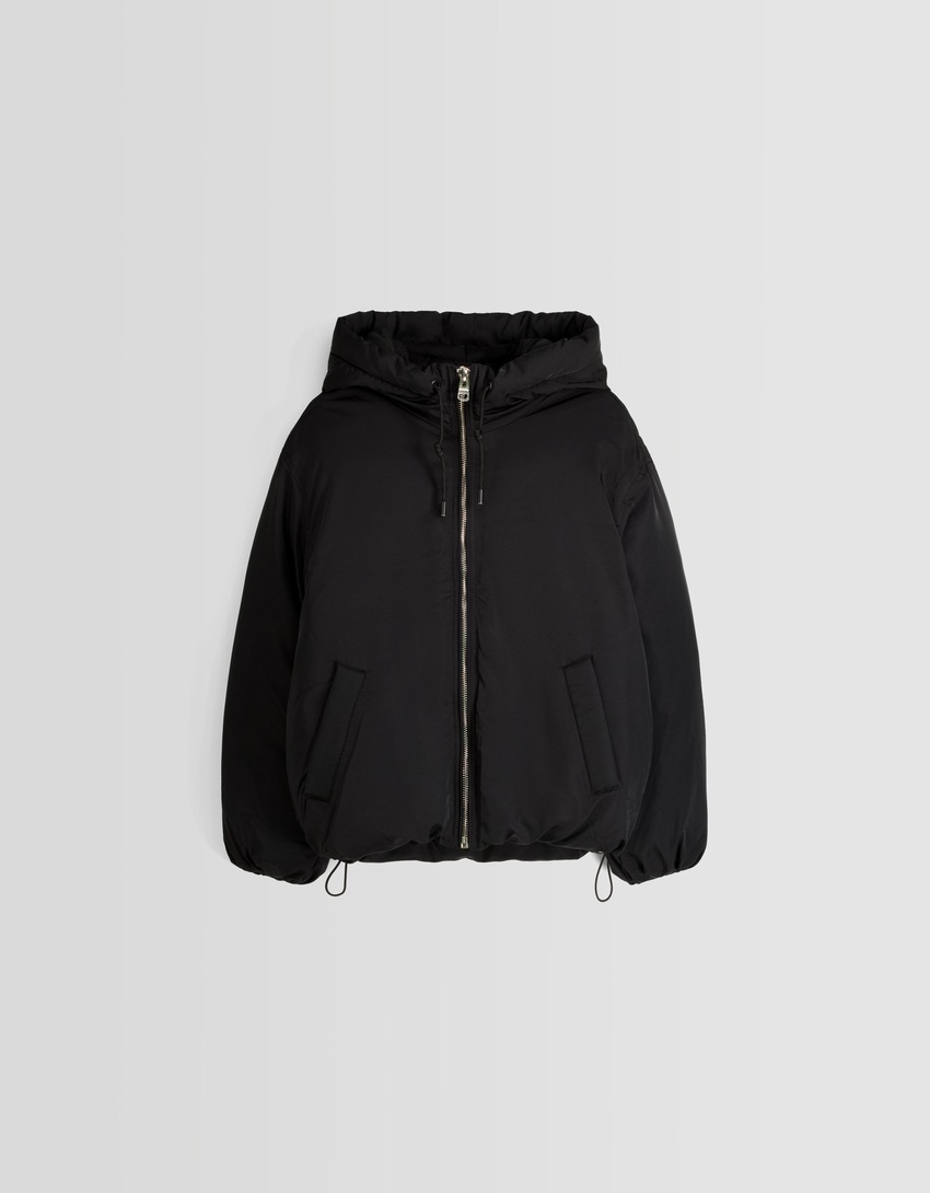 Jaqueta puffer com capuz