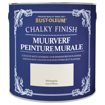 Rust-oleum chalky finish muurverf krijtmat wintergrijs 2,5 liter
