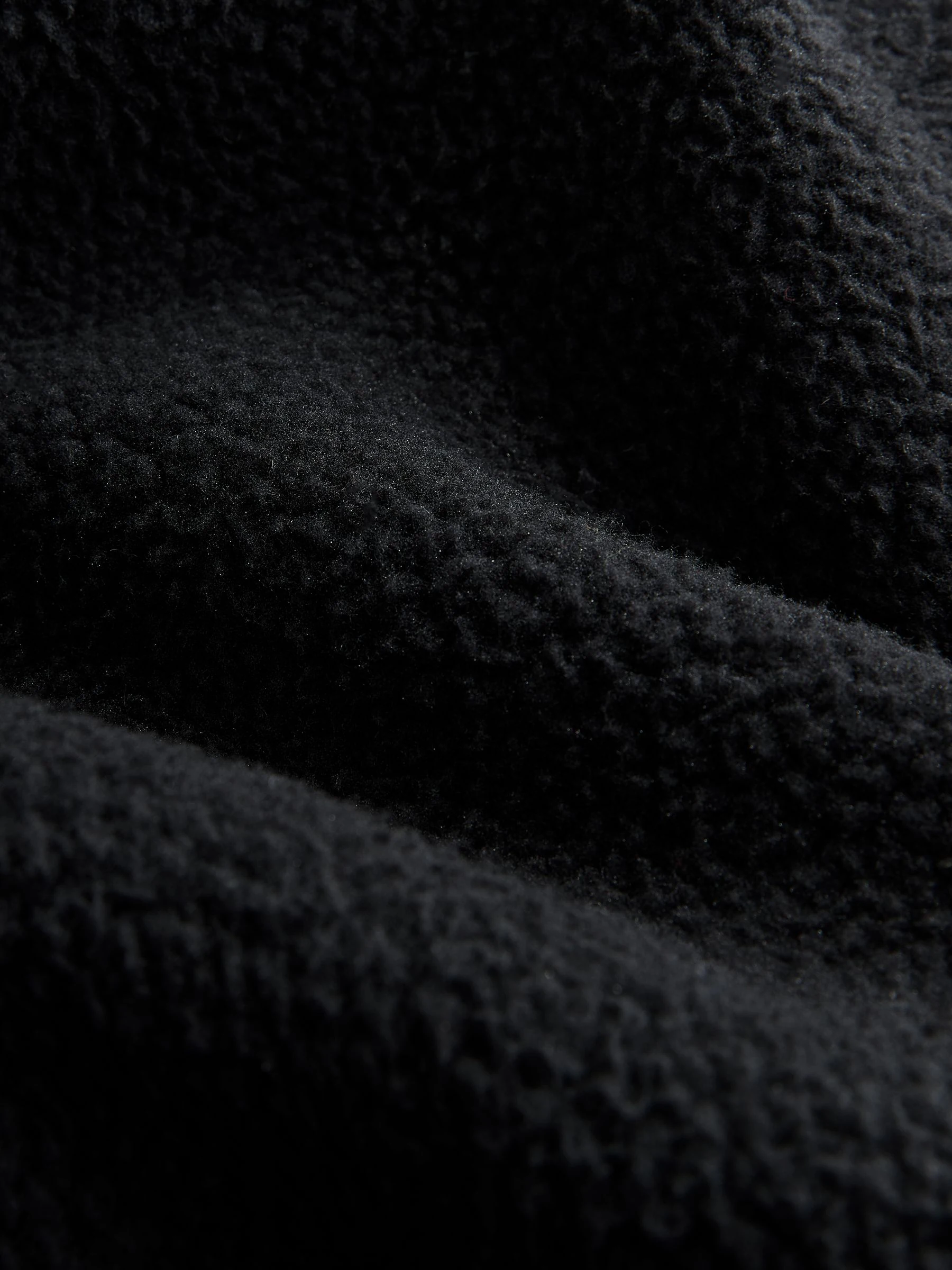Zwart - Mat capuchon - Borg Fleece