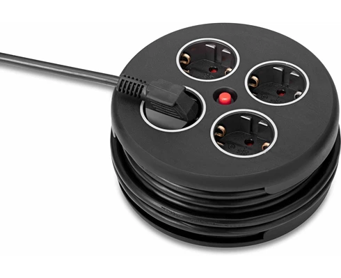 Andersson 4-way Cable Reel Indoor 5m black