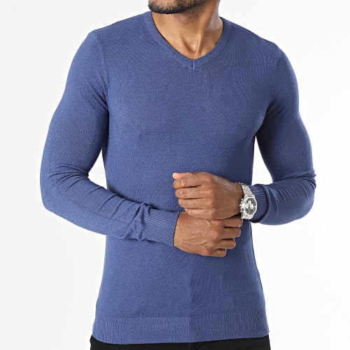 Pull Col V Bleu Marine
