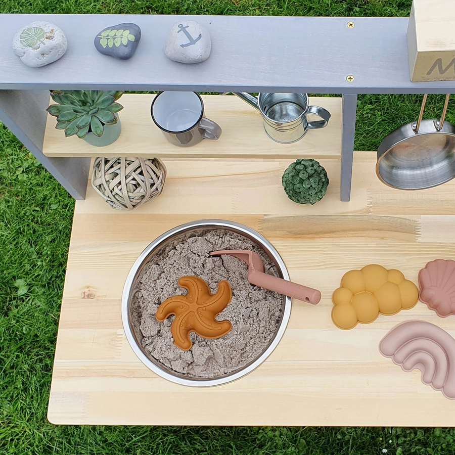 MUDDY BUDDY® Matschküche Mud Starter, wolkengrau-natur