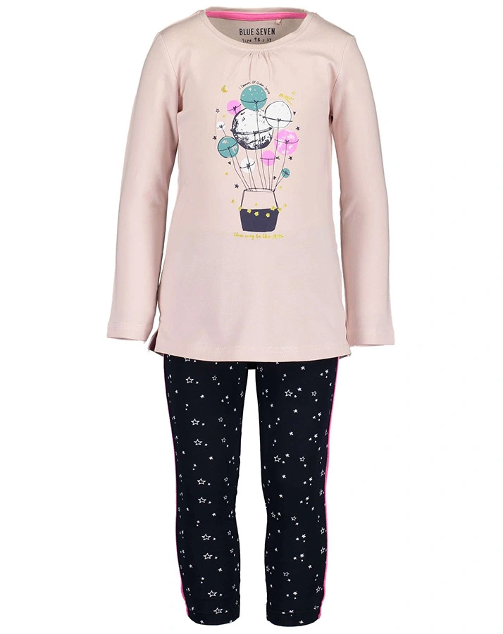 Tunika COSMIC LOVE – PLANETS mit Leggings in rosa