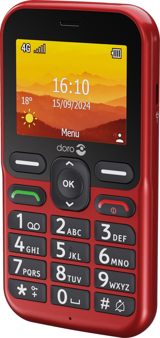 Doro Leva L11 mobiltelefon (rød)