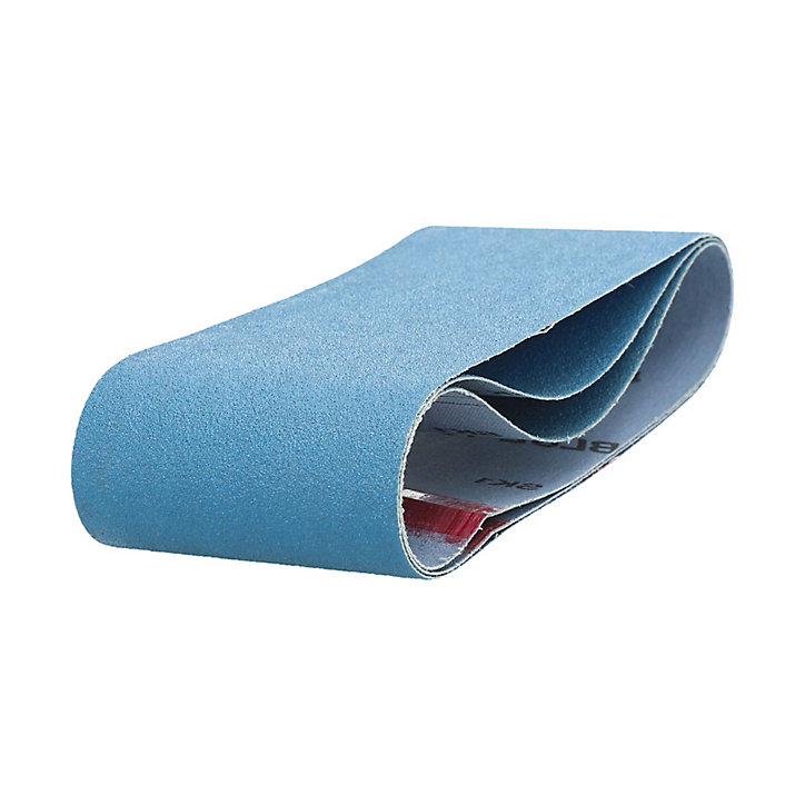 Bande abrasive Universal 76 x 457 mm grain 80 métal et bois, lot de 3