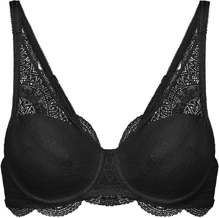 Simone Pérèle KARMA 12V 3D Moulded Bra with Triangle Lace Sort