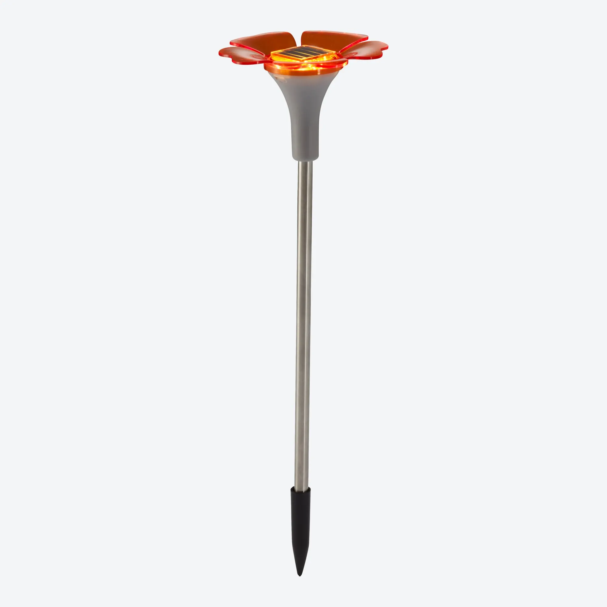 Solar-Blume mit LED-Licht, ca. 10x34cm