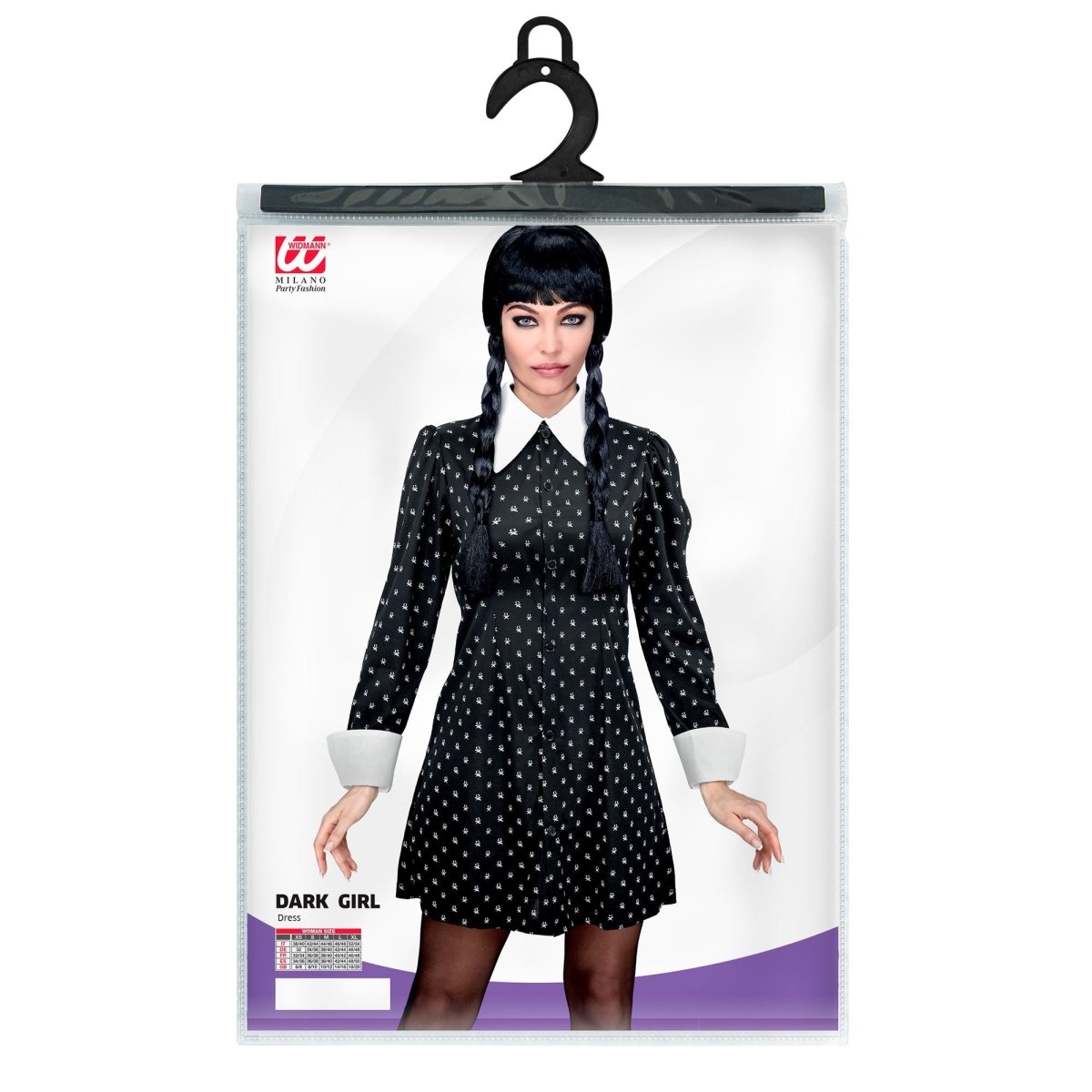 Halloween Jurk Zwart Wit Dames Gothic