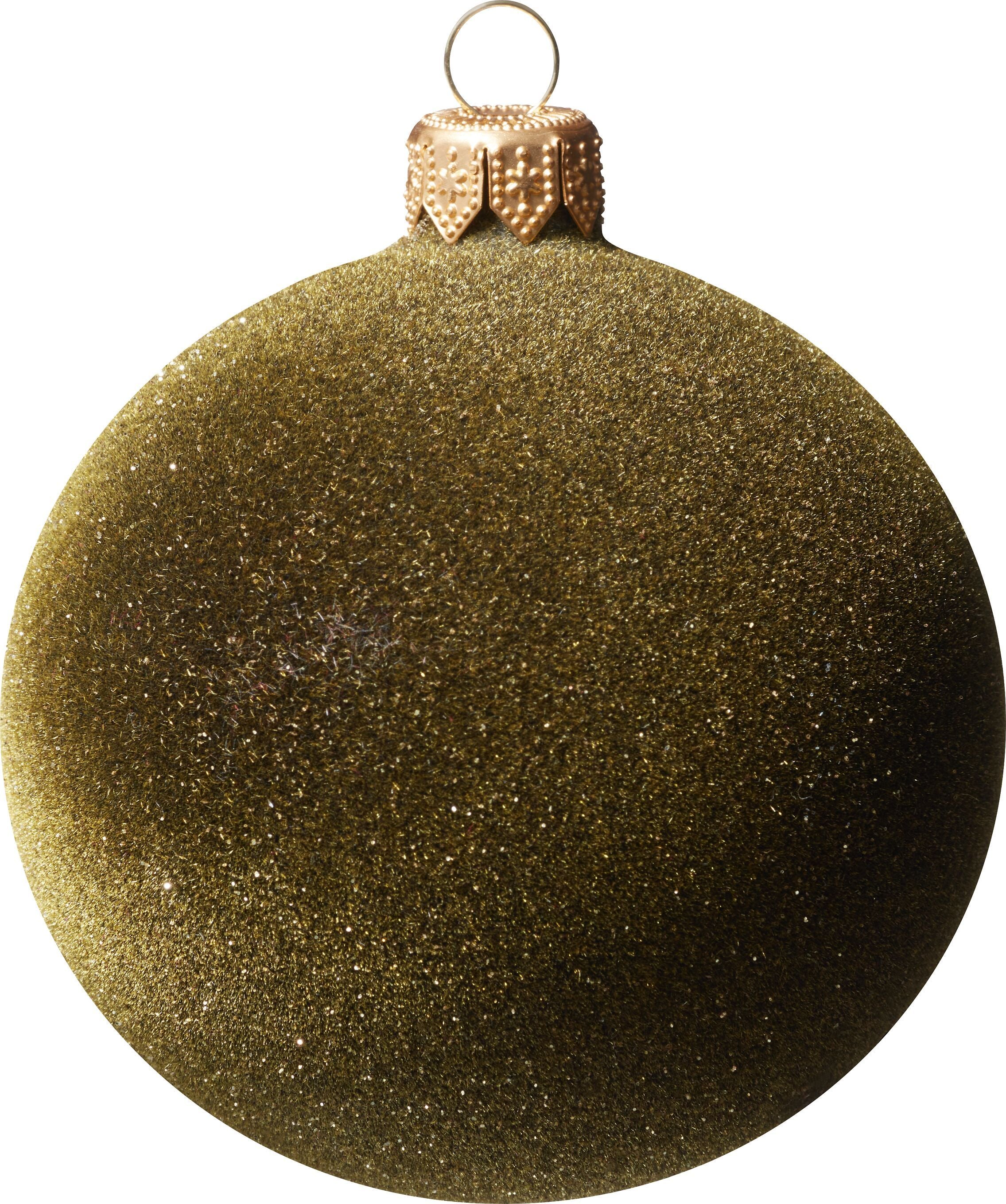 FLOCK Glaskugel - Olive / D: 8 cm