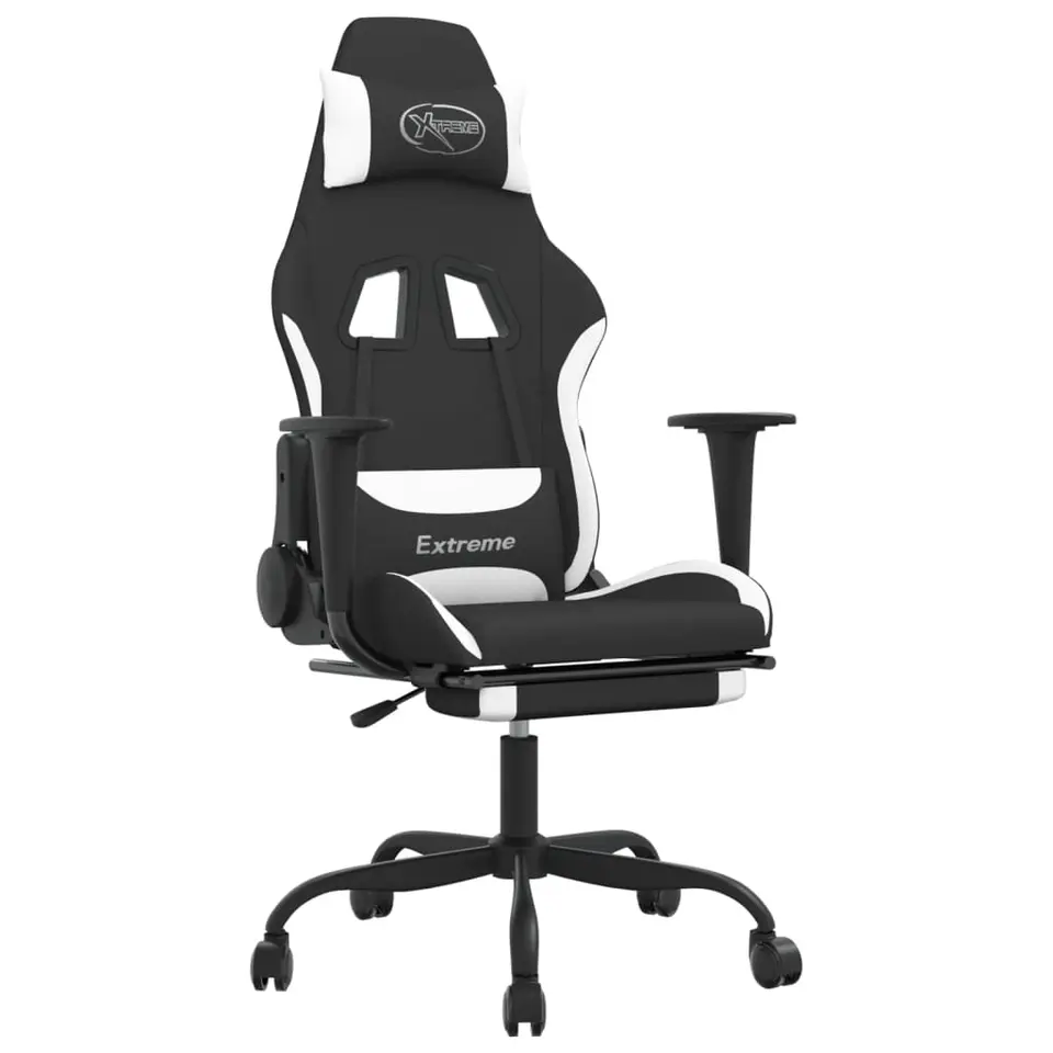 vidaXL - Gamingstoel - Wit - Stof