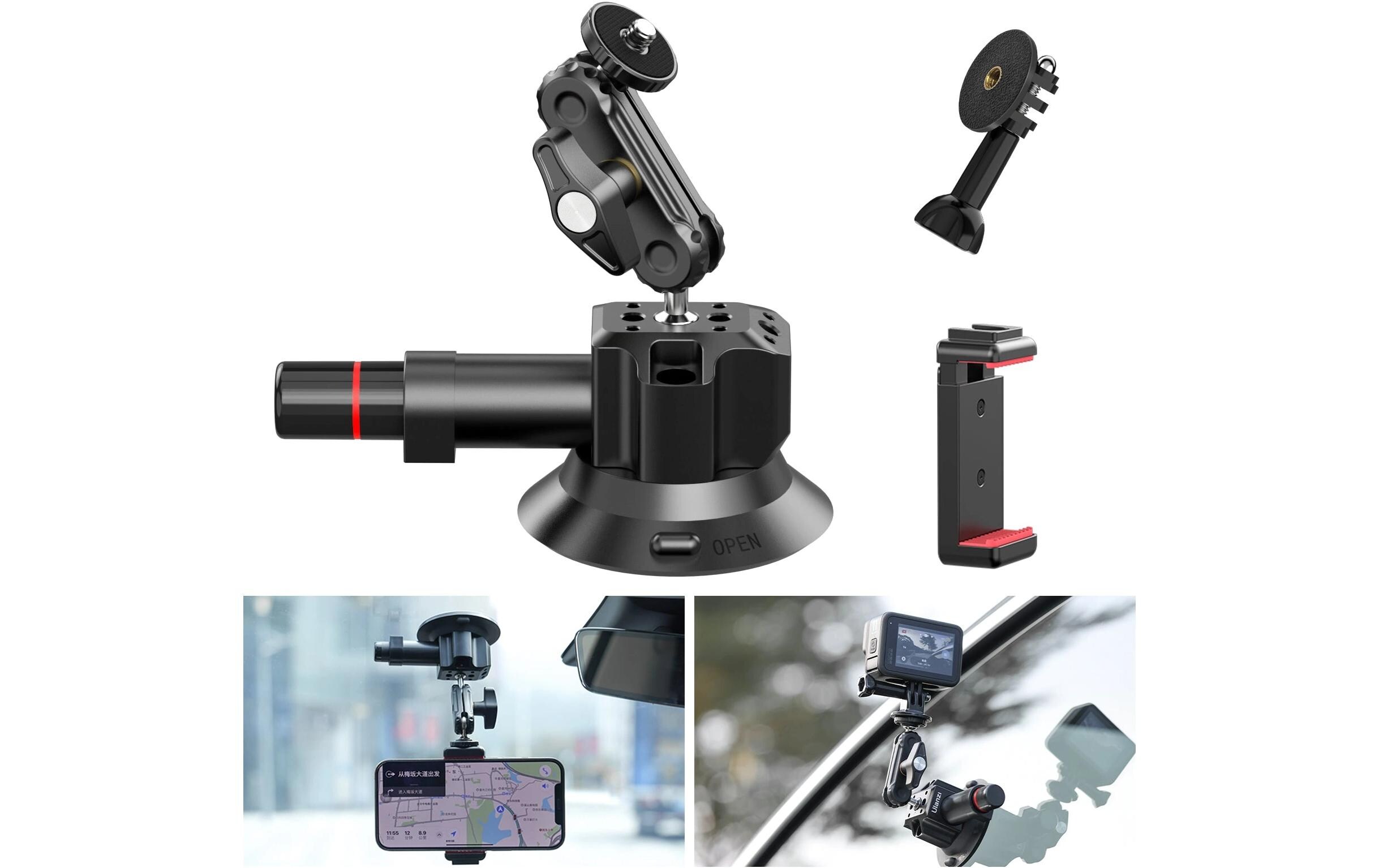 Saugnapfhalterung mit Erweiterung SC-01Saugnapfhalterung für Action Cams 3