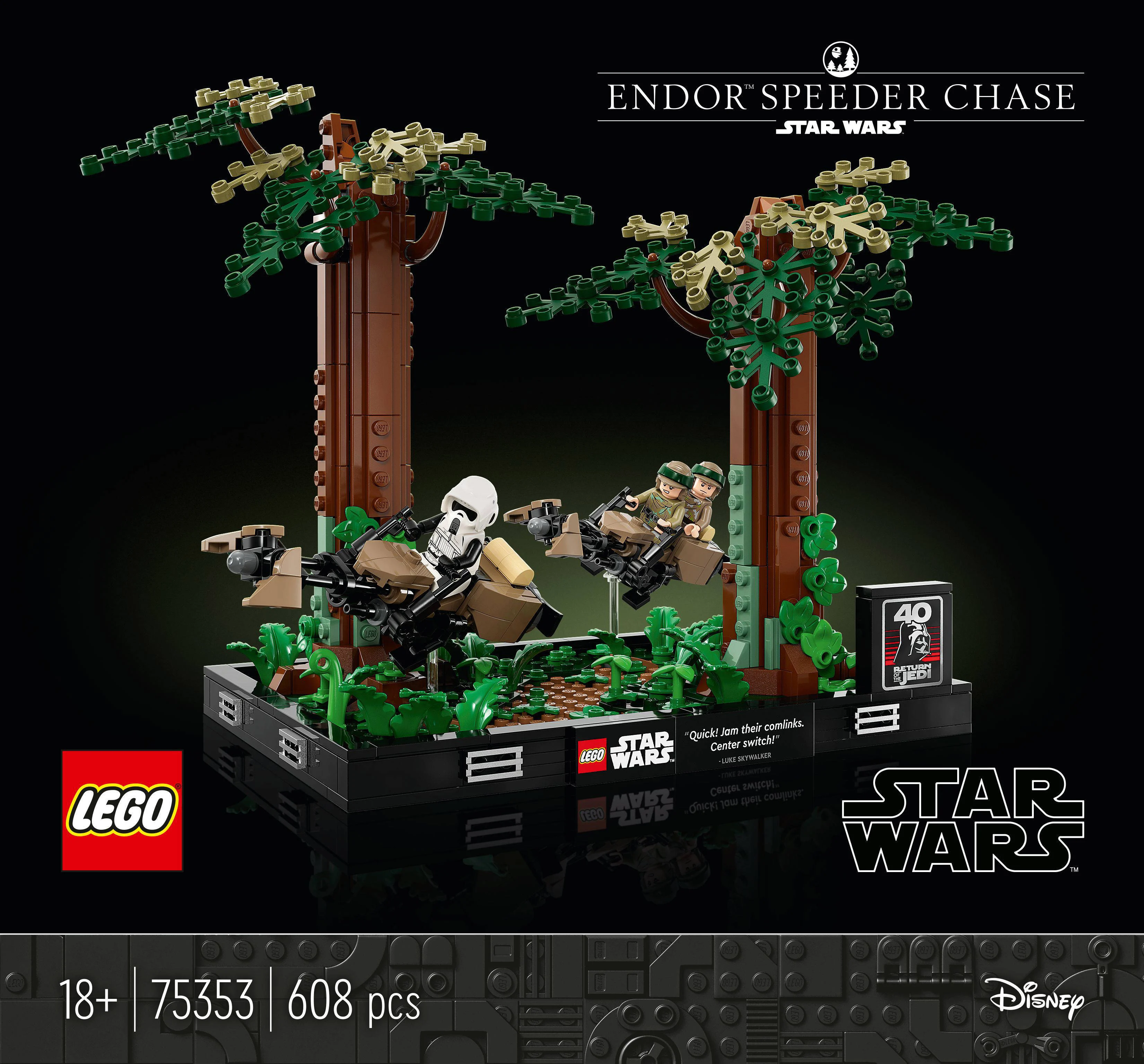 LEGO Endor™ speederachtervolging diorama 75353
