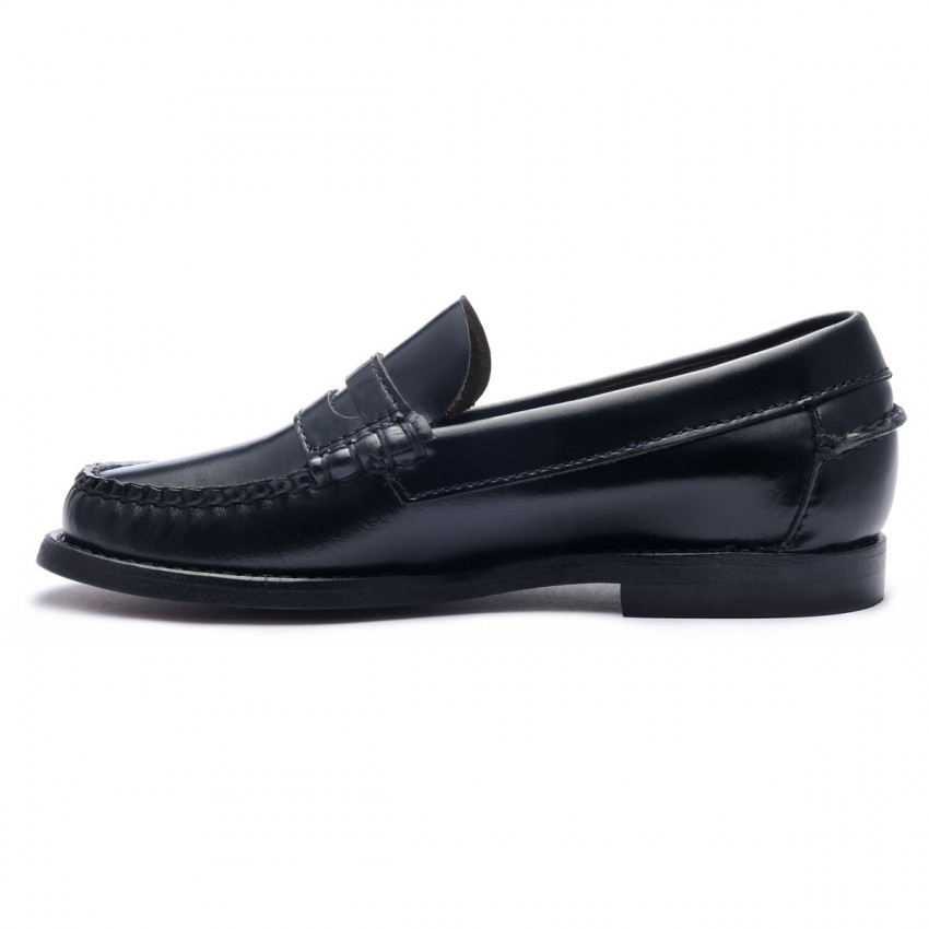 CLASSIC DAN Black-Mocassin pour enfant en cuir