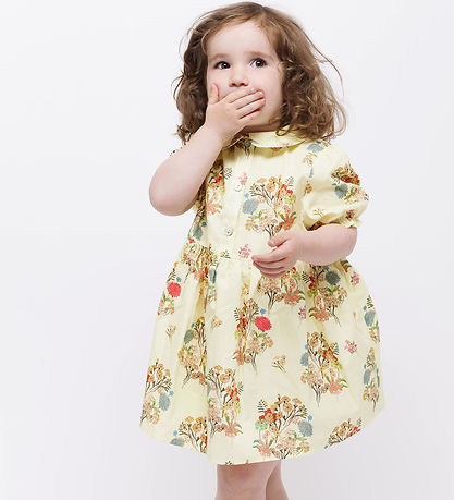 Christina Rohde Kleid - Gelbe m. Blumen