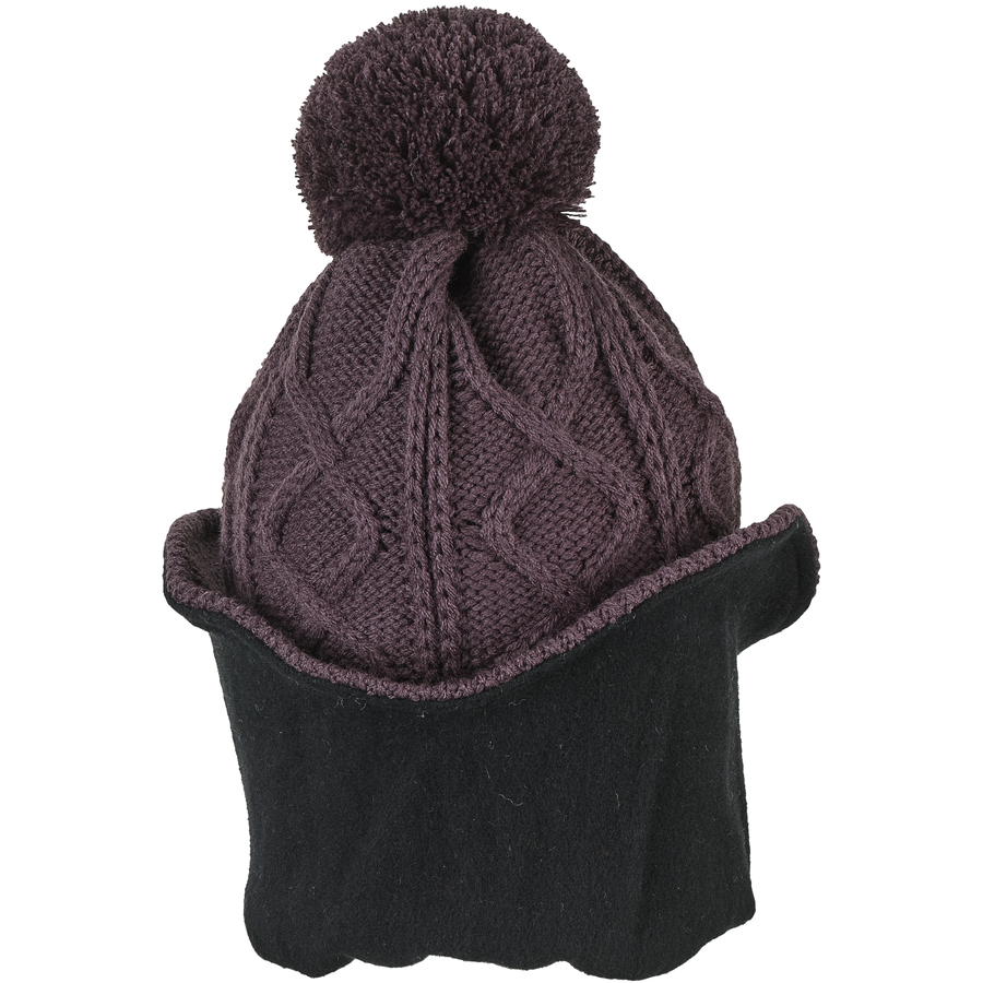 Sterntaler Schal-Bommelstrickmütze pink
