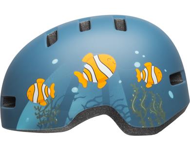 Bell Lil Rippers Cykelhjelm Til Børn Grå/Blå Clownfish 45-52cm