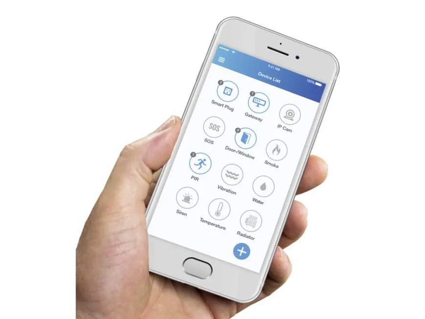 OLYMPIA ProHome 8762 - Hjemmealarmsystem - trådløs - Mobil - 802.11b/g - 2.4 Ghz, 868.5 MHz - hvid