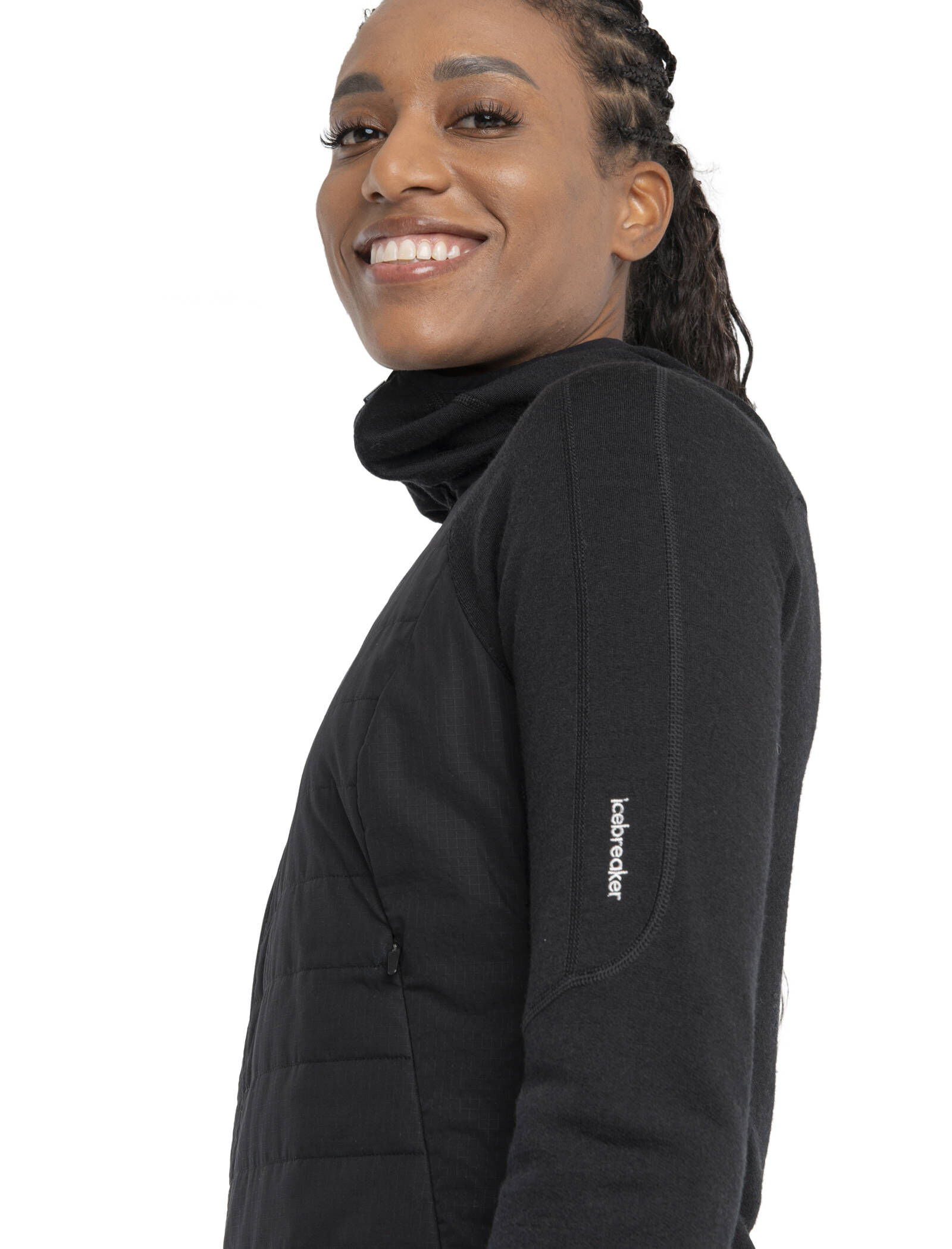 Icebreaker| Damen Wolljacke QUANTUM HYBRID LS ZIP HOODIE