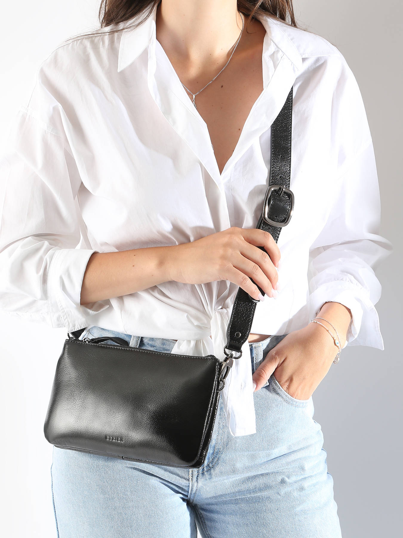 Sac bandoulire Emeraude cuir ETRIER