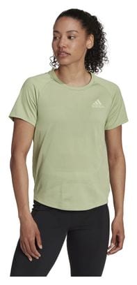 Maillot manches courtes adidas running adizero Vert Femme