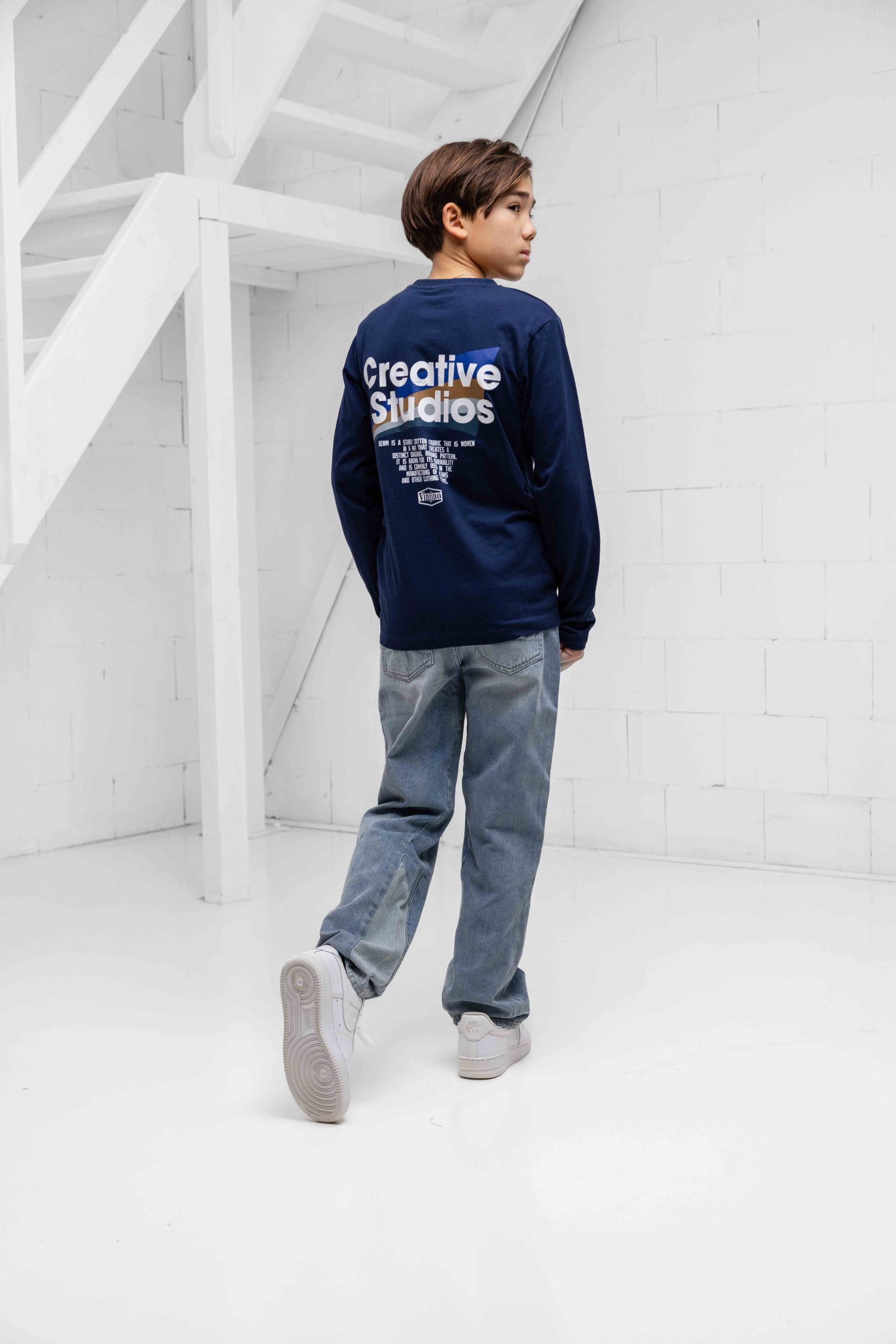 Vingino Jean T-Shirt Kids Donkerblauw