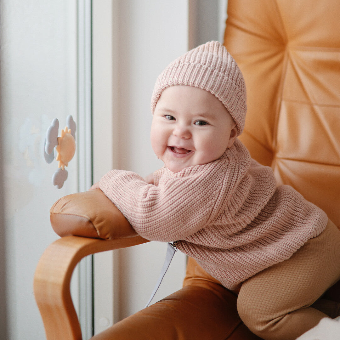 Mushie babyspeeltje spinner met zuignap - sun