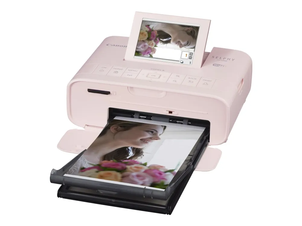 Canon SELPHY CP1300 - Printer - farve - farvesublimering - 100 x 148 mm op til 2.2 udskrifter/min (farve) - USB, USB vært, Wi-Fi - pink