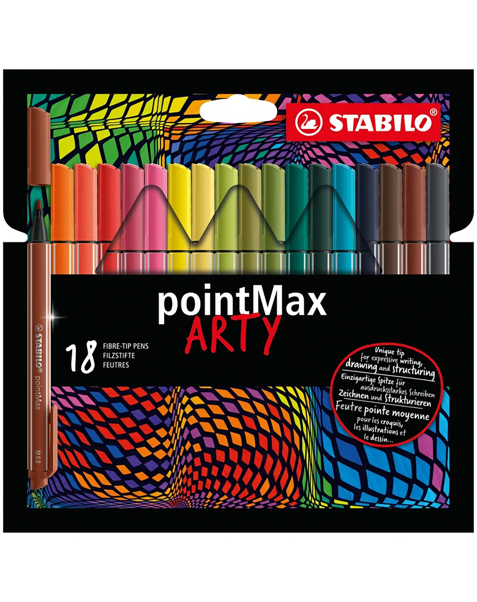Filzstift STABILO® pointMax ARTY mit 18 Farben