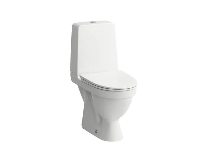 Laufen Kompas skruemonteret toilet med skjult S-lås og åben skyllekant
