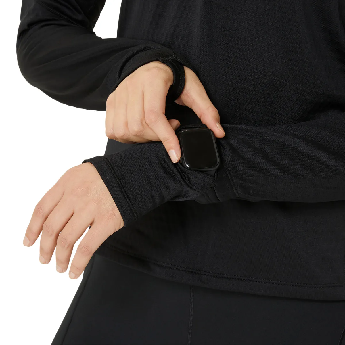 Asics Road Winter 1/2 Zip Mid Layer Performance Black