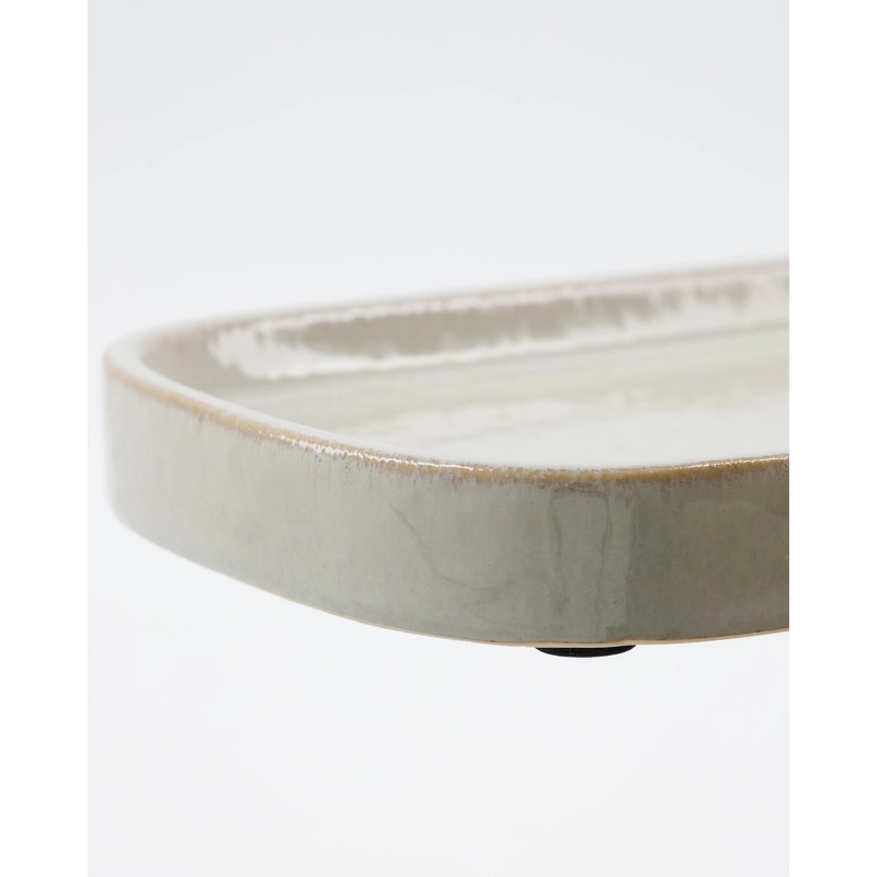 Meraki Tray Datura 24,5 x 16,5 x 3 cm - Shellish Grey