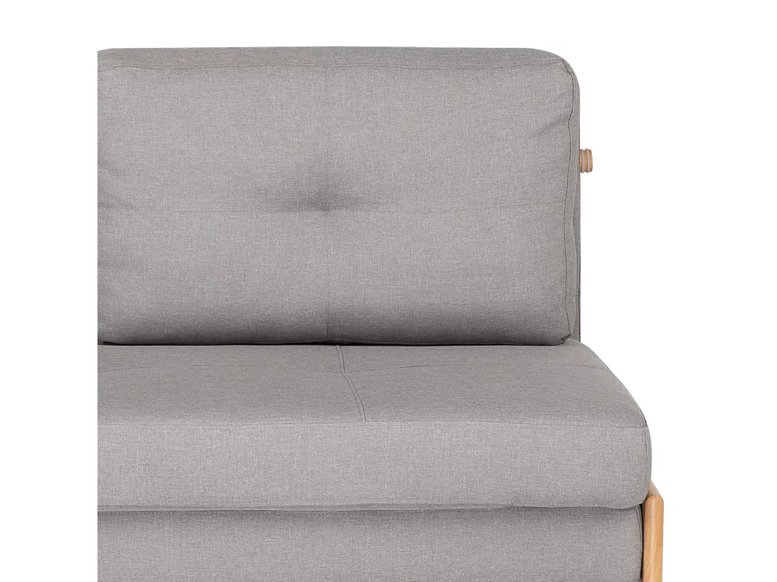 Canapé convertible 2 places en tissu gris clair EDLAND