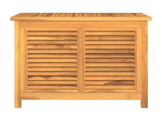 Boîte de rangement de jardin et sac 90x50x58cm bois massif teck