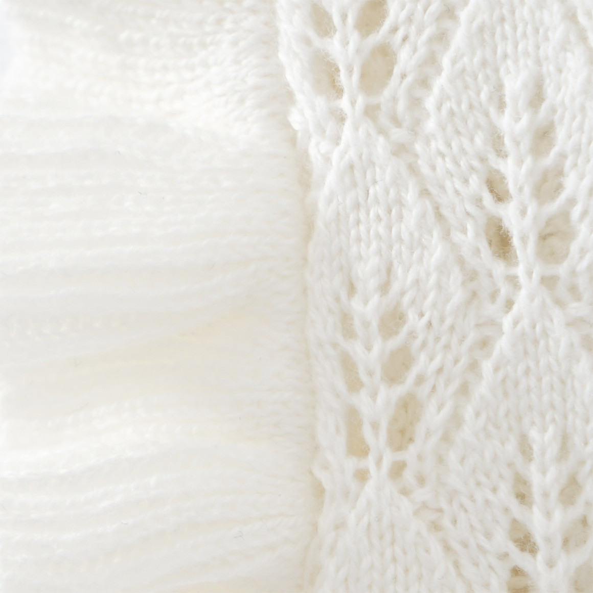 Topomini Pure Collection Newborn Strickjacke mit Ajour-Muster cremeweiss