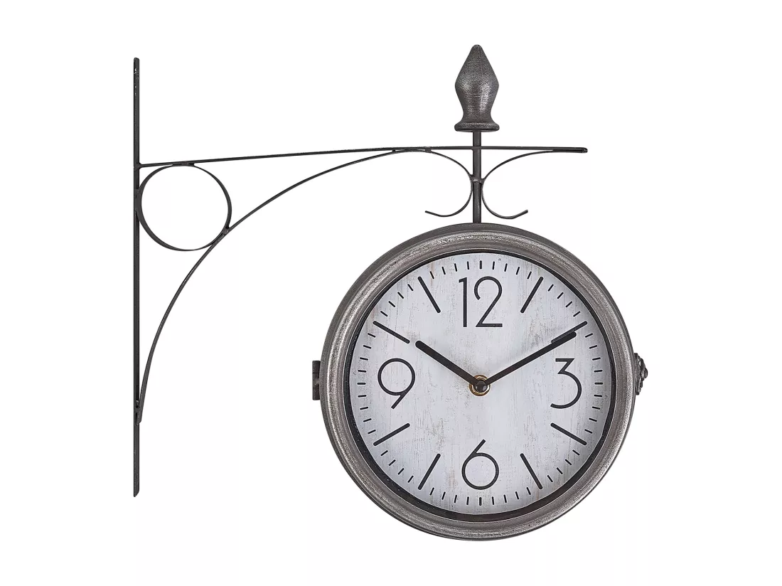 Horloge murale ROMONT 34 cm Métal Argenté
