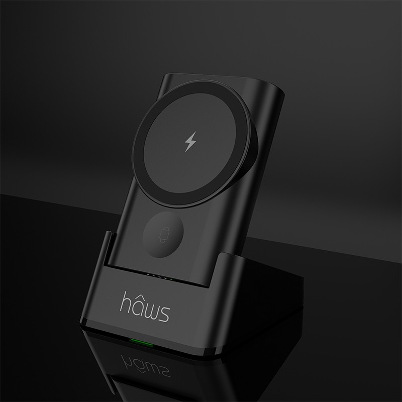 Hâws - Orø 3-i-1 Trådløs Oplader og Powerbank 5200mAh