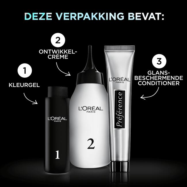 L'Oréal Paris Préférence Vivids Permanente Haarverf 9.11 Smokey Grey
