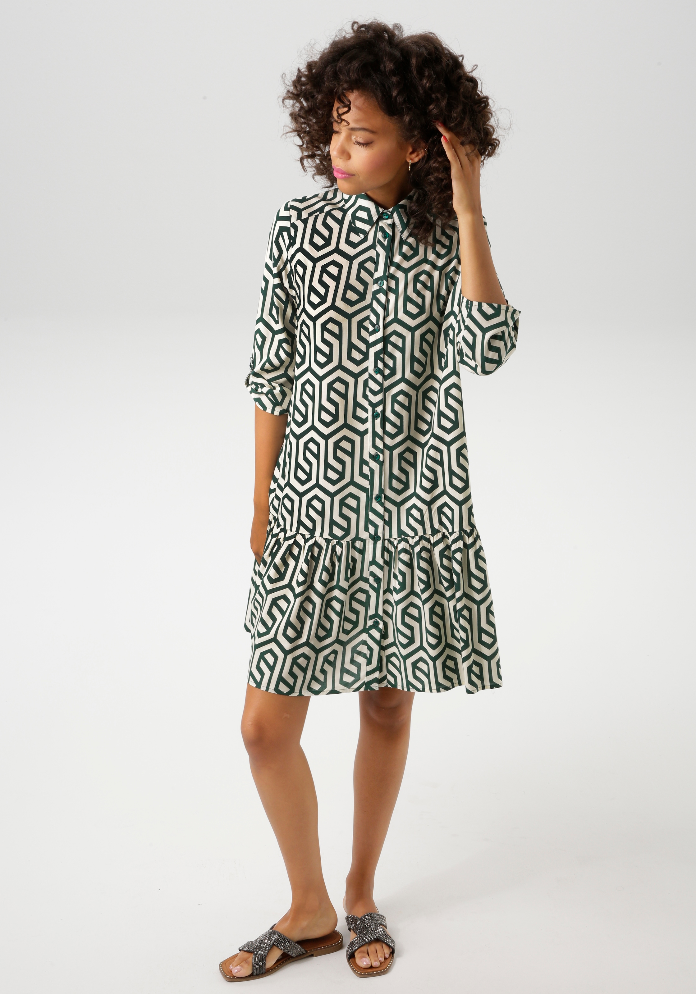 Aniston CASUAL Blusenkleid mit grafischem Druck