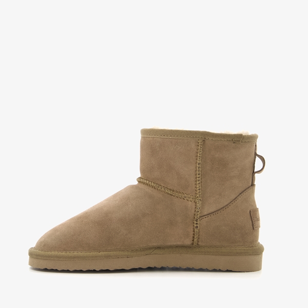 Hush Puppies leren dames enkellaarsjes bruin
