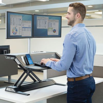 Fellowes Lotus - Kit bras porte-écrans double pour station assis-debout Lotus