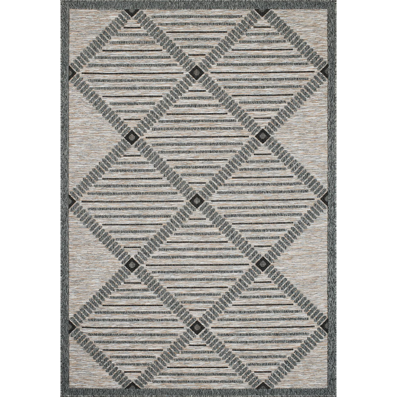 Nazar Rugs Tapis d'extérieur Acapulco 1672 gris  - 120x160 cm