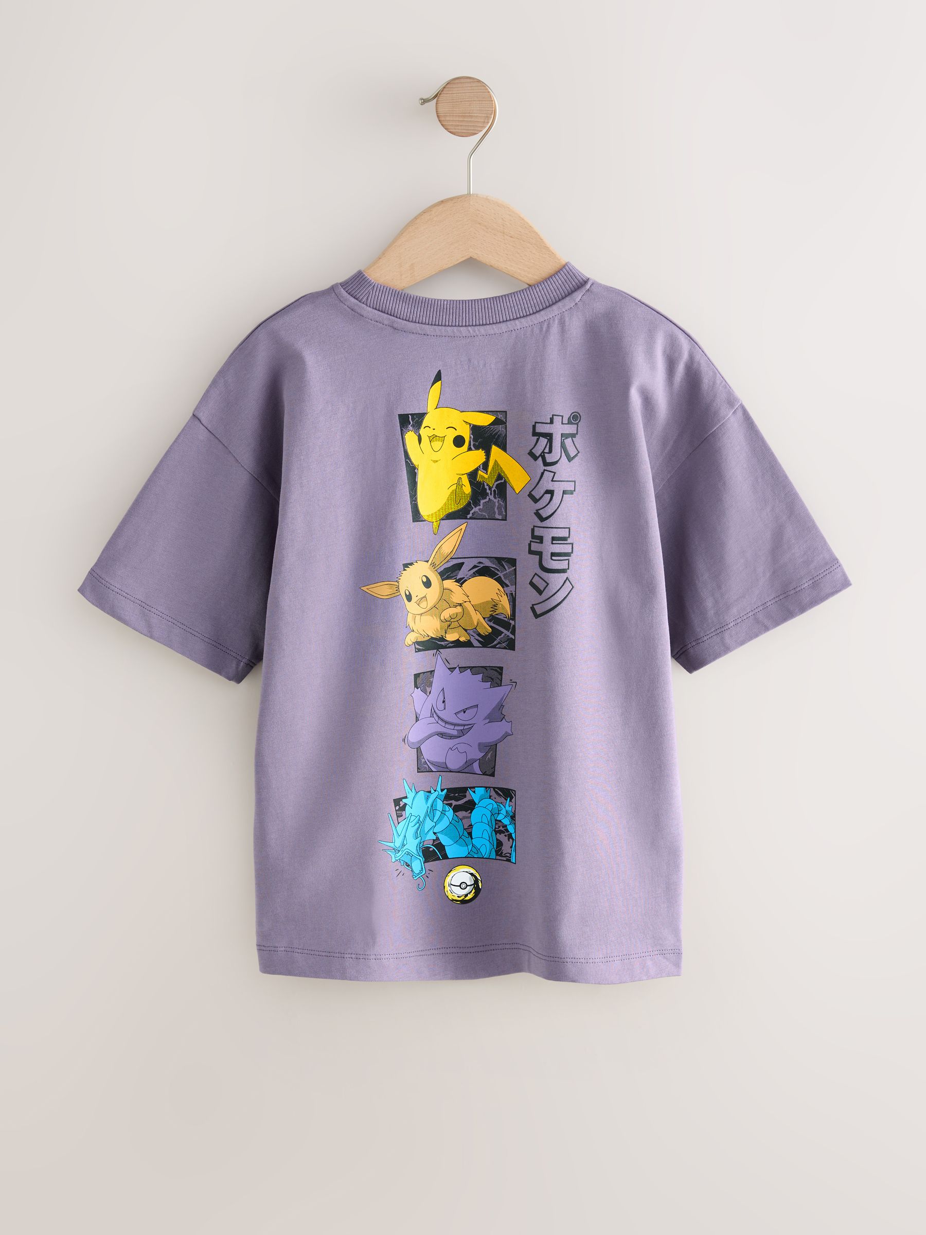 Purple Back Print - Pokémon T-shirt met korte mouwen (3-16jr)