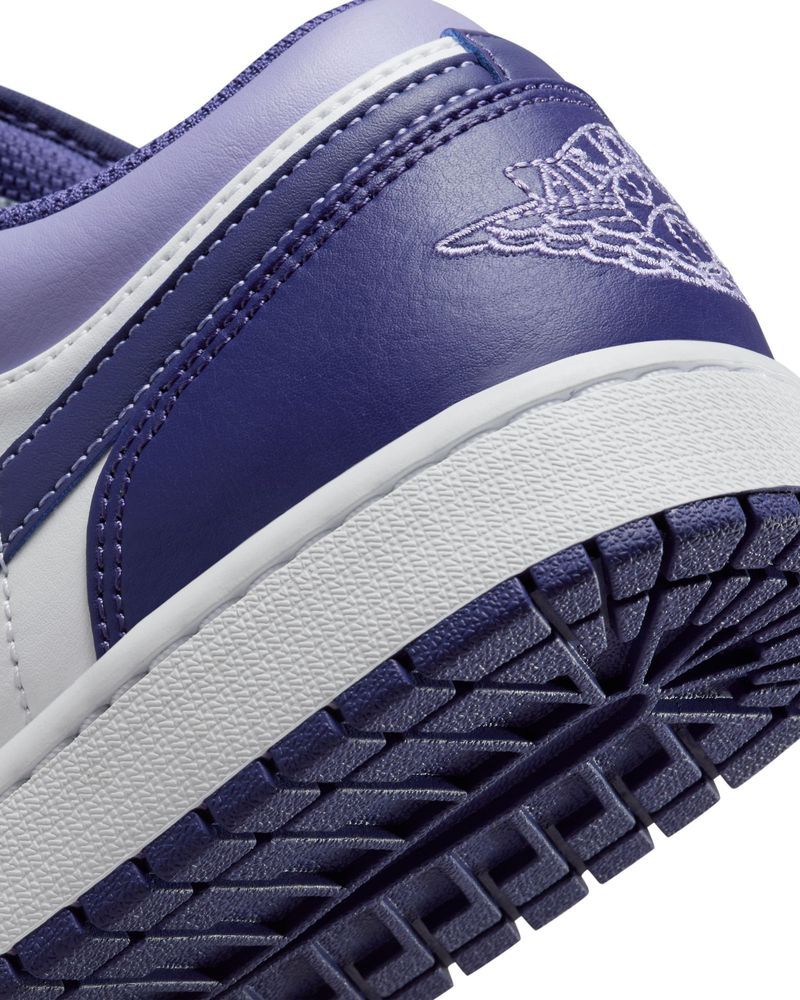 Chaussures Nike Air Jordan 1 Low Violet & Blanc pour homme