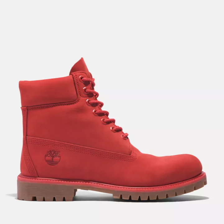 Timberland 50th Edition Premium 6-Inch Boot imperméables pour homme en rouge