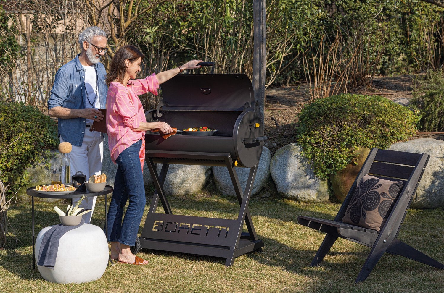 Boretti houtskool barbecue Barilo 107 x 105 x 52 cm