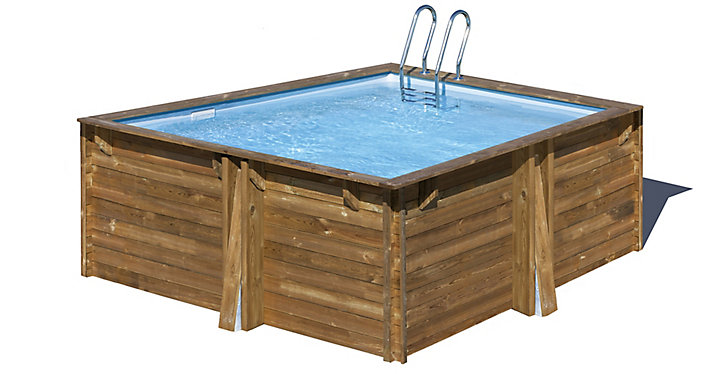 Piscine bois carrée Sunbay Carra 3,05 x 3,05 x h.1,19 m